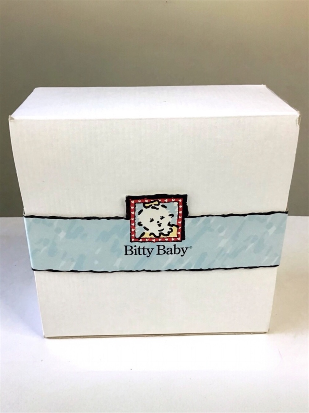 EMPTY BOX 1999 Bitty Baby Pleasant Co White W/Blue Band American Girl BRB Code